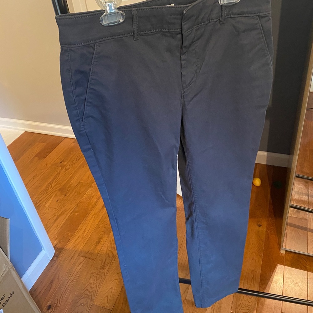 Loft Cropped Gray Skinny Pants Size 4